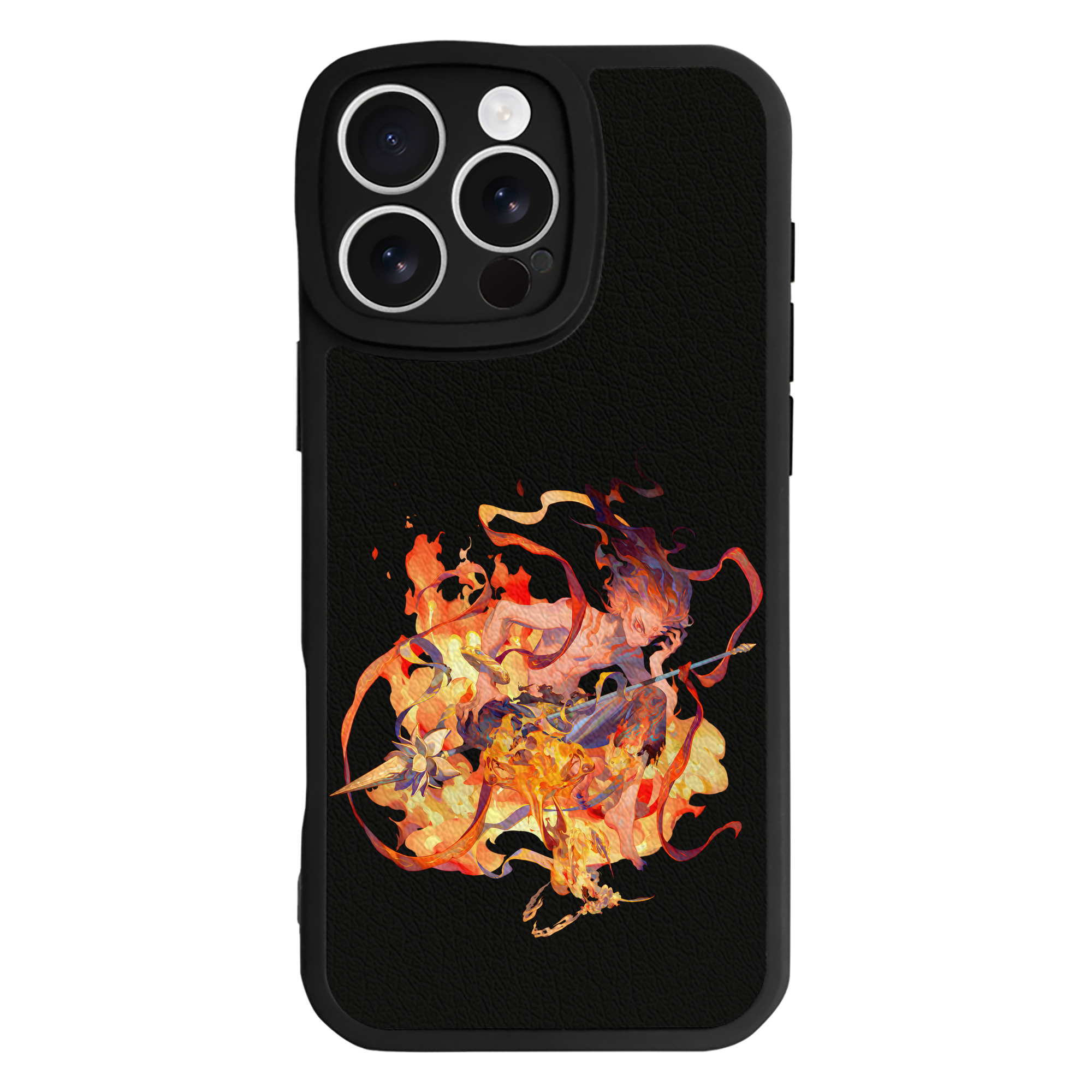 （画像用） Ne Zha 2 ナタ 魔童の大暴れ 【iPhone 16シリーズ対応】シリコンスマホケース（レザー調） 材質：シリコン